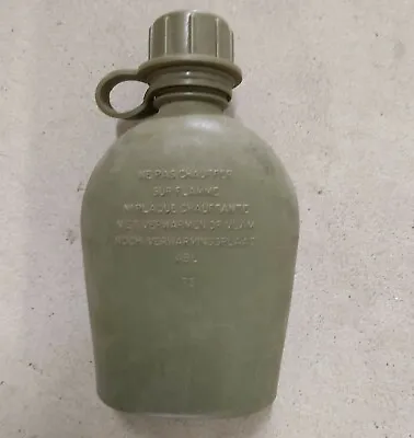 BELGIAN ARMY PLASTIC 1 LT CANTEEN - GOOD USED 1960-1970s ISSUE CONDITION • $13.99