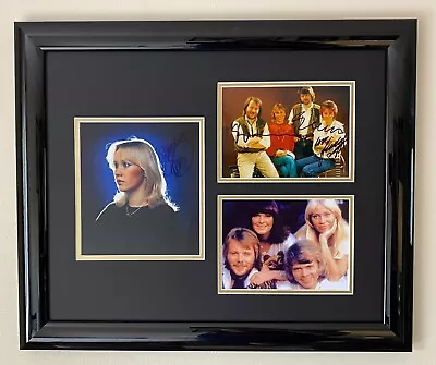 Abba Signed Framed Display Uacc & Aftal Rd Autograph  Agnetha Friday Benny Bjorn • £899.99