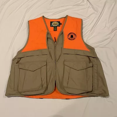 Cabela’s Men's Hunting Shooting Vest Color Tan Orange Sz Large Insulated • $40