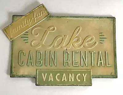 Lake House Wall Decor Cabin Decor Metal Sign Tin Cabin Rental Family Fun 19.5  • $17.91