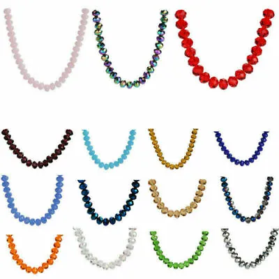 $1.80 • Buy 3x2mm 200pcs Faceted Rondelle Glass Crystal Spacer Loose Beads Jewelry Findings#