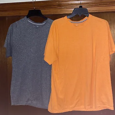 Lot Of 2 Mizuno Men's XL Shirt Gray  & Orange.  Very Good Pre-Owned Condition • $14.99