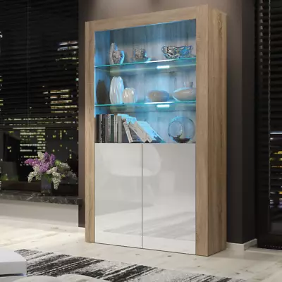 Cabinet Sideboard  170cm Cupboard Display Gloss / Matt Doors With Free LED • £179.90