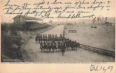 Vintage Postcard Platoon Front Troop D. State Police Punxsutawney Pennsylvania • $16.50