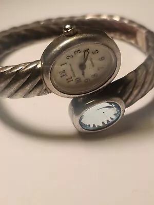 Vintage Philip Mercier Watch 925 Sterling Silver And Topaz Ladies Working • £40