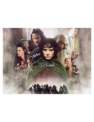 LOTR 16x12 Print Signed By Wood Astin Boyd & Monaghan 100% With COA • £325