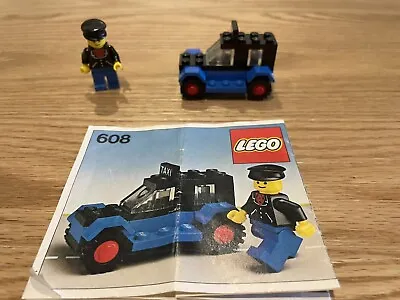 Lego Taxi Driver And Car Set 608 Good Condition Vintage 80s With Instructions • $20