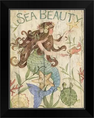 Mermaid Beauty Black Framed Wall Art Print Mermaid Home Decor • $54.99