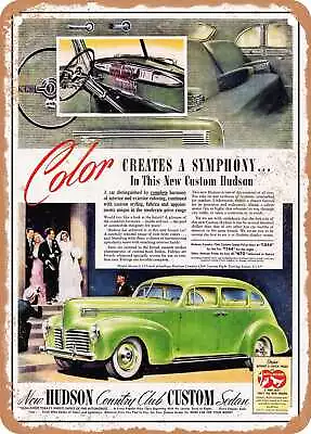 METAL SIGN - 1940 Hudson Country Club Custom Eight Touring Sedan Vintage Ad • $25.46