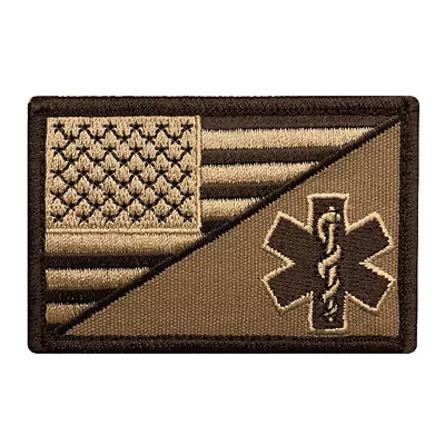 Medic Emt Ems Usa Flag 3 Inch Hook Patch (mtb49) • $6.95