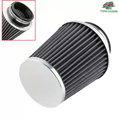 3  76mm Cold Air Intake Cone High Flow Inlet Dry Air Filter Replacement Silver • $9.18