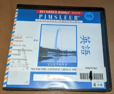English For Cantonese Chinese Speakers By Pimsleur: CD Language Learning Pack • £10