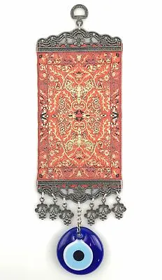 £7.99 • Buy Handmade Turkish Kilim Carpet Wall Hanging - Evil Eye - Nazar Alloy