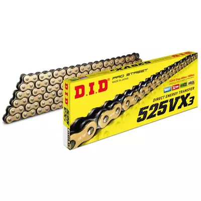 $89.81 • Buy HONDA VT600 C SHADOW 1990 - 2007 DID Heavy Duty X-Ring Gold Chain 525 VX 120 L