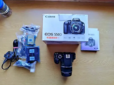 Canon EOS 550D 18.0 MP Digital SLR Camera (inc 18-55 Mm F/3.5-5.6 IS Lens Kit) • £195