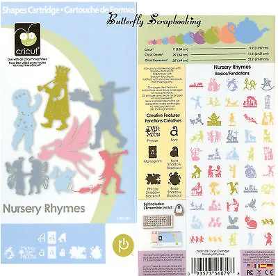 NURSERY RHYMES CRICUT CARTRIDGE Die Cutting Cartridge • $36.09