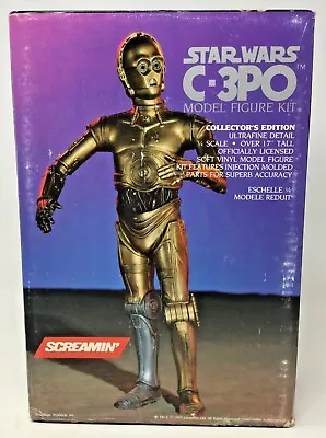 1993 Screamin Star Wars C-3po Model Figure Kit Collector's Edition Mib • $59.99