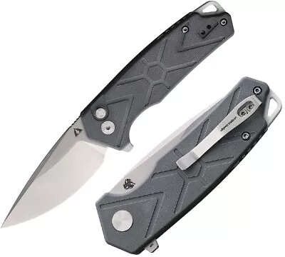 CMB Made Knives Folding Knife 3  14C28N Sandvik Steel Blade Gray G10 Handle • $50.59