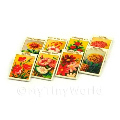 8 Mixed Dolls House Flower Seed Packets - Set 9 • £7.50