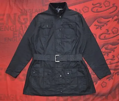 Barbour Utility Mac Wax Women Jacket Black Waxed Cotton England Casual Style • $114.99