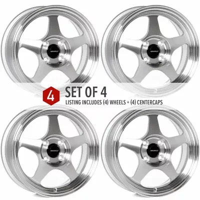 4 Circuit CP22 15x6.5 4-100 +35 Machined Silver Wheel Spoon RegaMaster EVO Style • $499.99