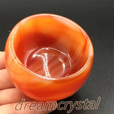 2.5  Art Carnelian Bowl Agate Bowl Agate Cup Ashtray Synthetic Crystal 1PC • $12.29