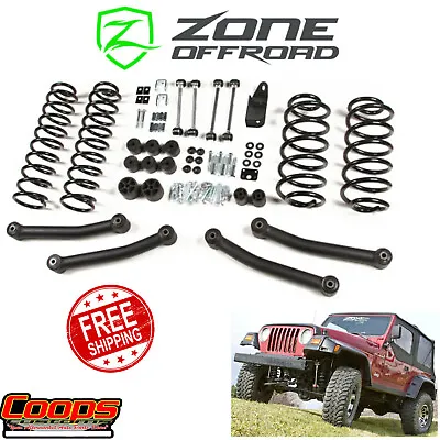 Zone Off-Road 4  Suspension Coil Spring Lift Kit For 1997-2002 Jeep Wrangler TJ • $469.77