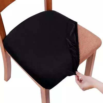 Original Velvet Dining Chair Seat Covers Stretch Fitted Dining Room Upholste... • $20.76