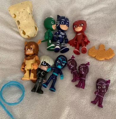 12 Piece Bundle Of PJ Masks Toy Action Figures And Accessories #GL GA 5180 • £9.49