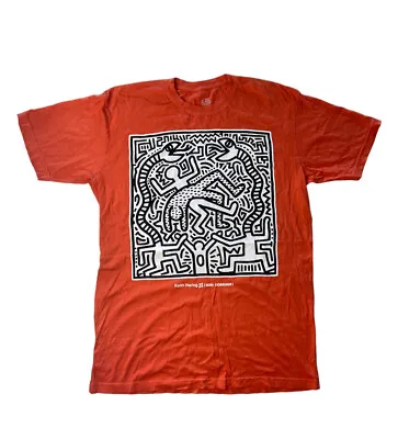 Alien Workshop X Keith Haring Mens Orange T-Shirt Size L Top Skate Boarding Y2K • £31.12