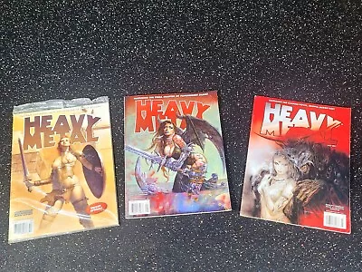3 HEAVY METAL Magazine Lot Of 3 2010 & 2011 Fantasy Comix • $16.50