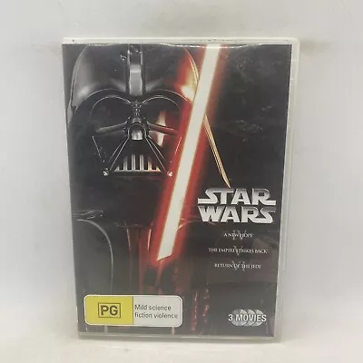 Star Wars Trilogy DVD New Hope Empire Strikes Back Return Of The Jedi Region 4 • $11.99