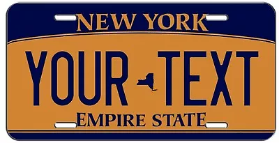 Personalized Blue Orange New York Vanity License Plate Auto Tag • $15.99