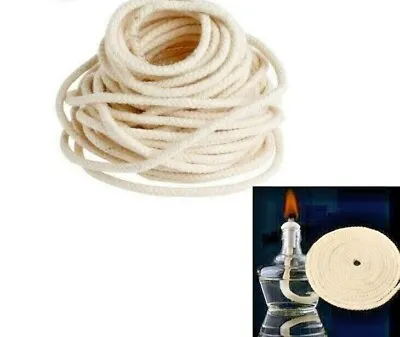 3M Long Cotton Wick Burner Round Oil Kerosene Alco Lamp Torch Wine Bottle DIY • £6.99