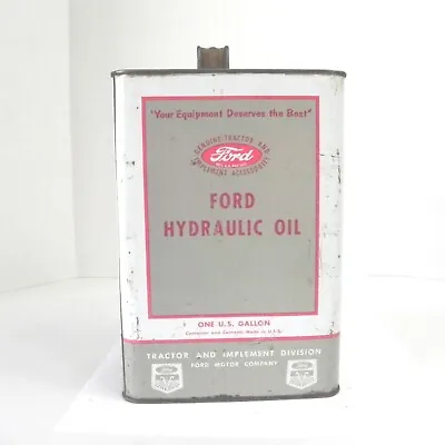 Vintage Ford Hydraulic Oil 1 Gallon Can Ford Tractor & Implement Division Vtg    • $85.47