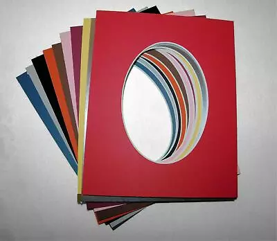 11x14 Oval Picture Framing Mat For 8x10 Photos Painting Art Crafts Watercolor • $8.95