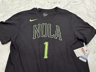 New Orleans Pelicans City Edition Black Jersey Nike Shirt Zion Williamson L NWT • $39.99