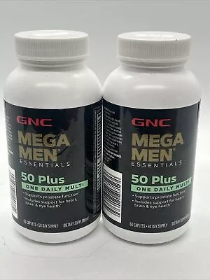 2 X  Mega Men 50-Plus One Daily Multivitamin 60 Caplets Each Bottle 120ct 05/24 • $18.99