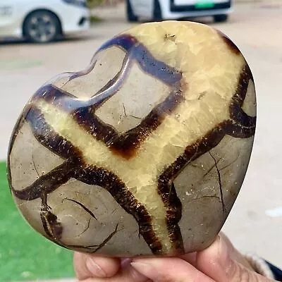 1.19LB Natural Beautiful Dragon Septarian Heart-shaped Quartz Crystal Healing • $151