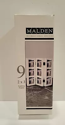 Malden 2x3 Folding Frame 9 Pictures 2003 White Made In Thailand New In Box • $12.99