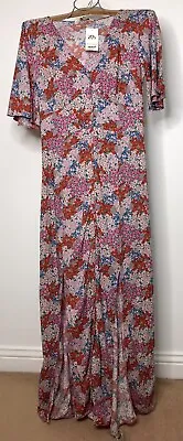 Miss Selfridge Ladies Maxi Dress Size 8 Summer Floral Mix Rrp £35 New • $18.65
