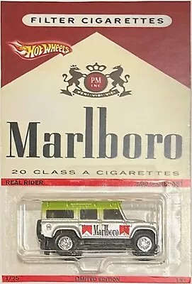 Land Rover Defender Custom Hot Wheels/Matchbox Marlboro Series Car W/Real Riders • $97.77