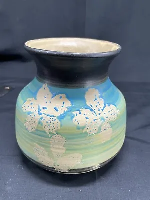 Vintage 1971 Pacific Stoneware Inc. Pottery Vase Signed B. Welsh 6” Home Decor • $20