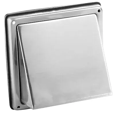 Stainless Steel Cowled External Extractor Wall Air Vent Outlet 100 125 150mm • £8.99