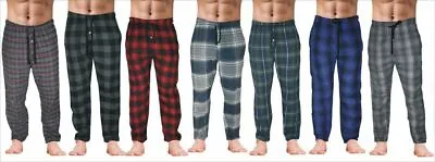  WOVEN CHECK Mens Long Lounge Wear Pants Nightwear Pyjama Bottom Sleepwear • £6.19