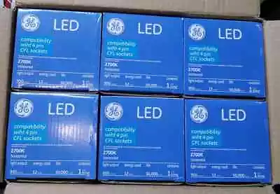 LIGHT BULBS LED GE LIGHTING LED12G24Q-V/827 LAMP BULBS G24q/GX24 12WATT LOT OF 6 • $24