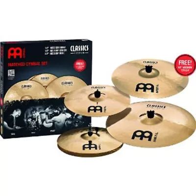 Meinl Cymbals Classic Custom Bonus Cymbal Box Set Free 18  Crash • $589.99