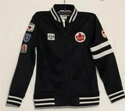$99.99 • Buy London 2012 Canadian Olympic Team Black Podium Jacket Bomber Track Collectible
