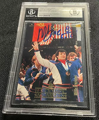 Mike Eruzione Signed 1996 Upper Deck Team Usa Card Beckett Auto Miracle On Ice • $79.99