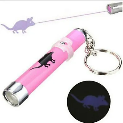 Cat LED Laser Pointer Toy With Bright Mouse Animation For Endless Fun 5 Styles • $2.99
